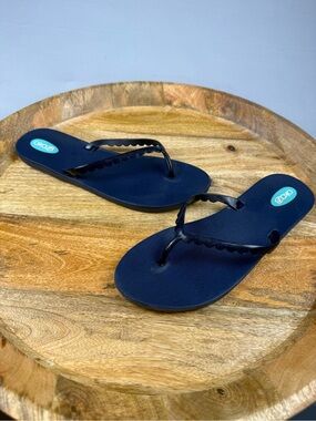 Oka-B Navy Blue Flip Flops Women’s Size 10 Made in USA Comfort Sandals